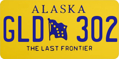 AK license plate GLD302