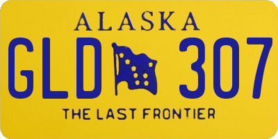 AK license plate GLD307