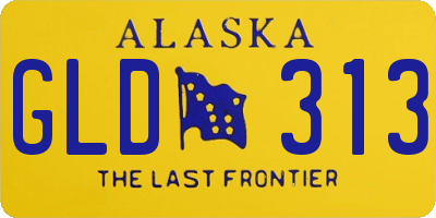 AK license plate GLD313