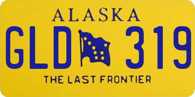 AK license plate GLD319