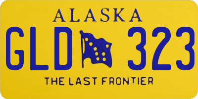 AK license plate GLD323