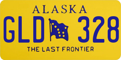 AK license plate GLD328