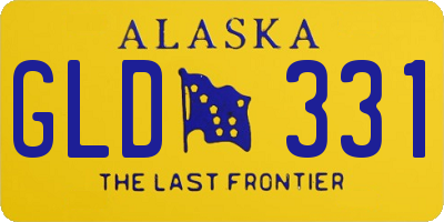 AK license plate GLD331