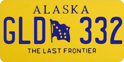 AK license plate GLD332
