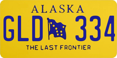 AK license plate GLD334