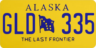 AK license plate GLD335