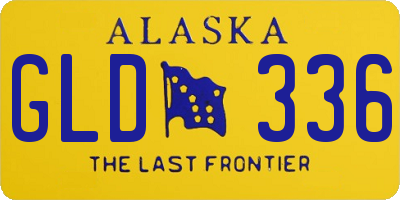 AK license plate GLD336