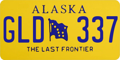 AK license plate GLD337