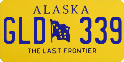 AK license plate GLD339