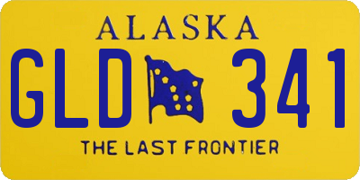 AK license plate GLD341