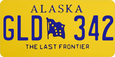 AK license plate GLD342