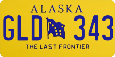 AK license plate GLD343
