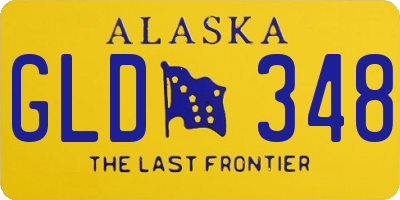 AK license plate GLD348