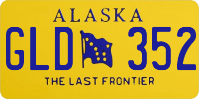 AK license plate GLD352