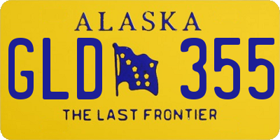 AK license plate GLD355