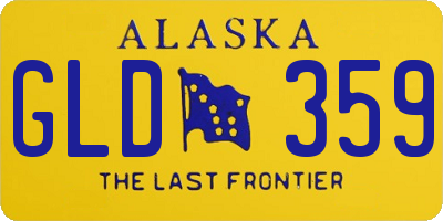 AK license plate GLD359