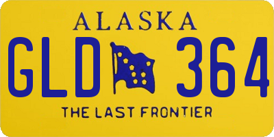 AK license plate GLD364