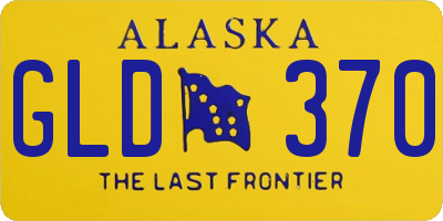 AK license plate GLD370
