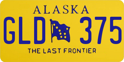 AK license plate GLD375