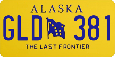 AK license plate GLD381