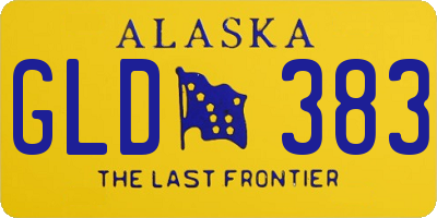 AK license plate GLD383