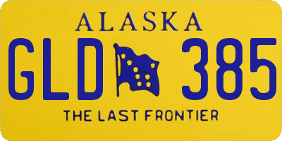 AK license plate GLD385
