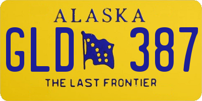 AK license plate GLD387