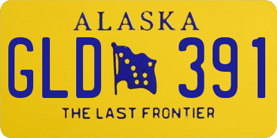 AK license plate GLD391
