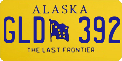 AK license plate GLD392