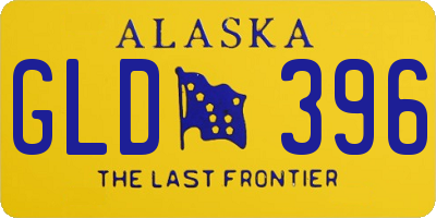 AK license plate GLD396
