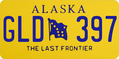 AK license plate GLD397