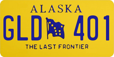 AK license plate GLD401