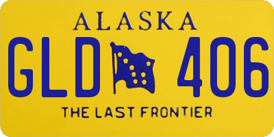 AK license plate GLD406