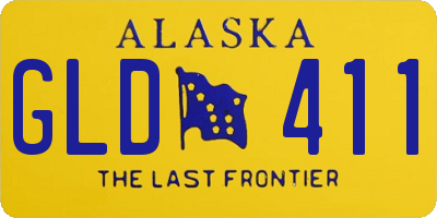 AK license plate GLD411