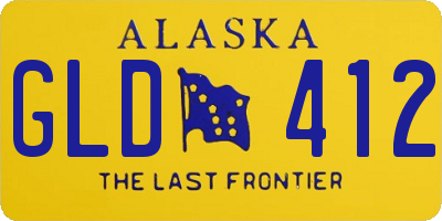 AK license plate GLD412