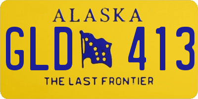 AK license plate GLD413