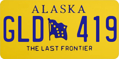 AK license plate GLD419