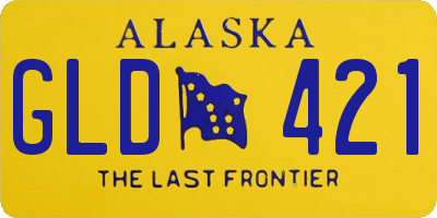 AK license plate GLD421