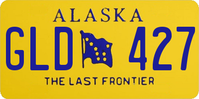 AK license plate GLD427