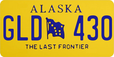 AK license plate GLD430