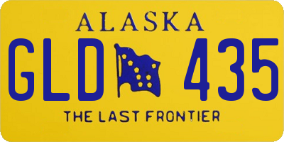 AK license plate GLD435