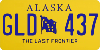 AK license plate GLD437