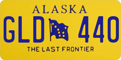 AK license plate GLD440