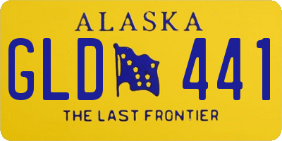 AK license plate GLD441