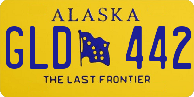 AK license plate GLD442