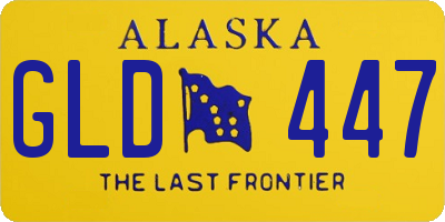 AK license plate GLD447