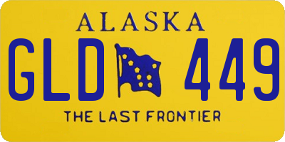 AK license plate GLD449
