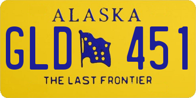 AK license plate GLD451