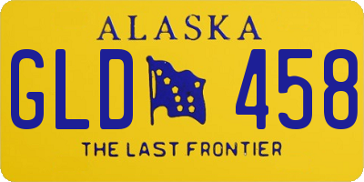 AK license plate GLD458