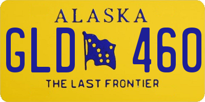 AK license plate GLD460